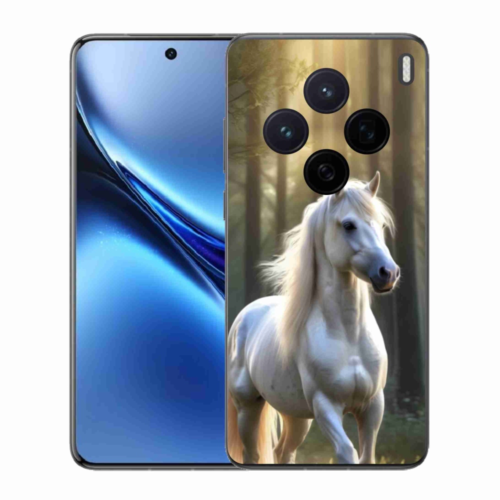 Gélový kryt mmCase na Vivo X200 5G - biely kôň 3
