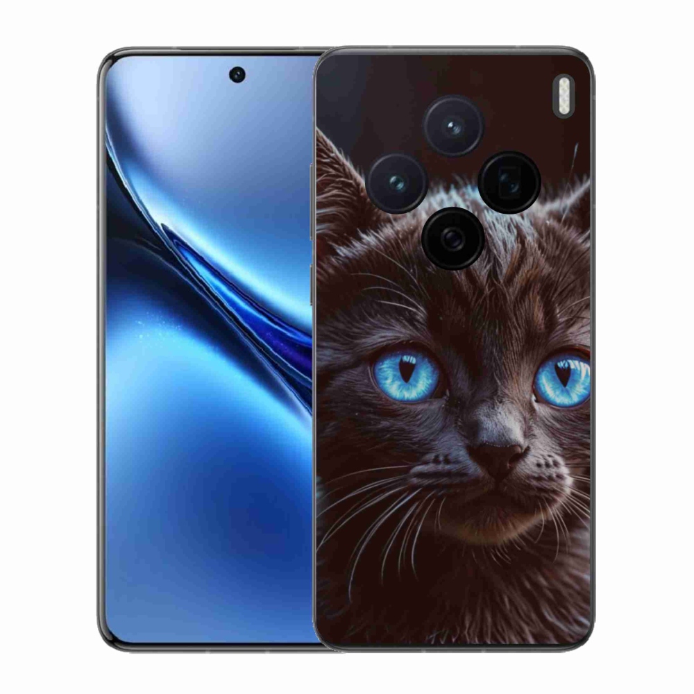 Gélový kryt mmCase na Vivo X200 5G - čierne mačiatko 2