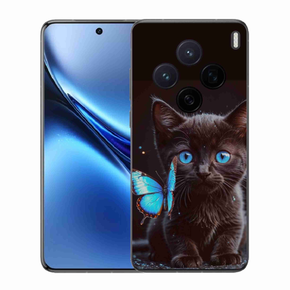 Gélový kryt mmCase na Vivo X200 5G - čierne mačiatko 3