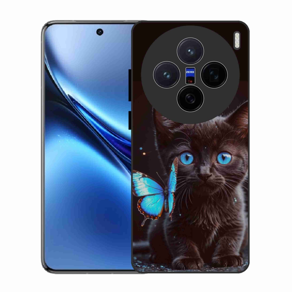 Gélový kryt mmCase na Vivo X200 5G - čierne mačiatko 3