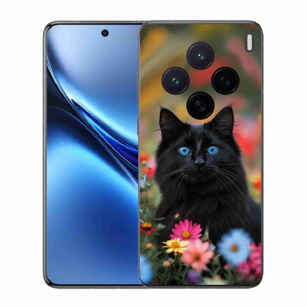 Gélový kryt mmCase na Vivo X200 5G - čierne mačiatko 4