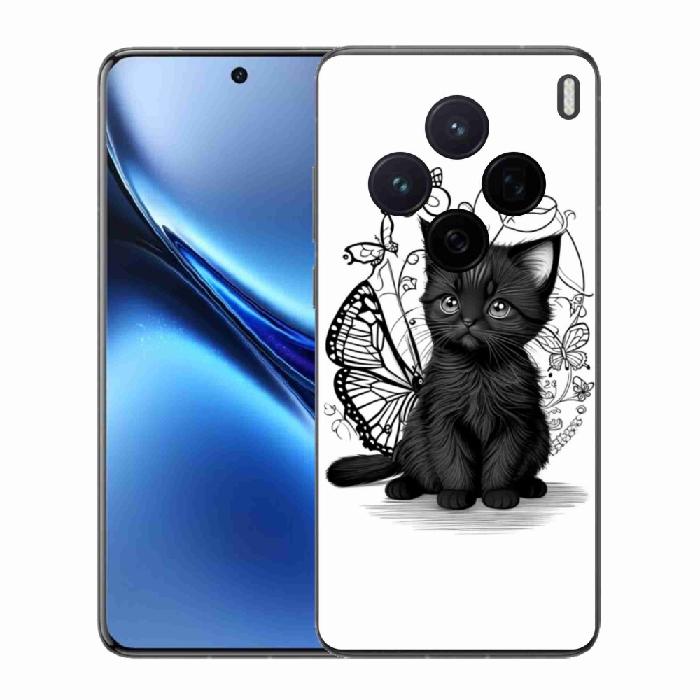 Gélový kryt mmCase na Vivo X200 5G - čierne mačiatko