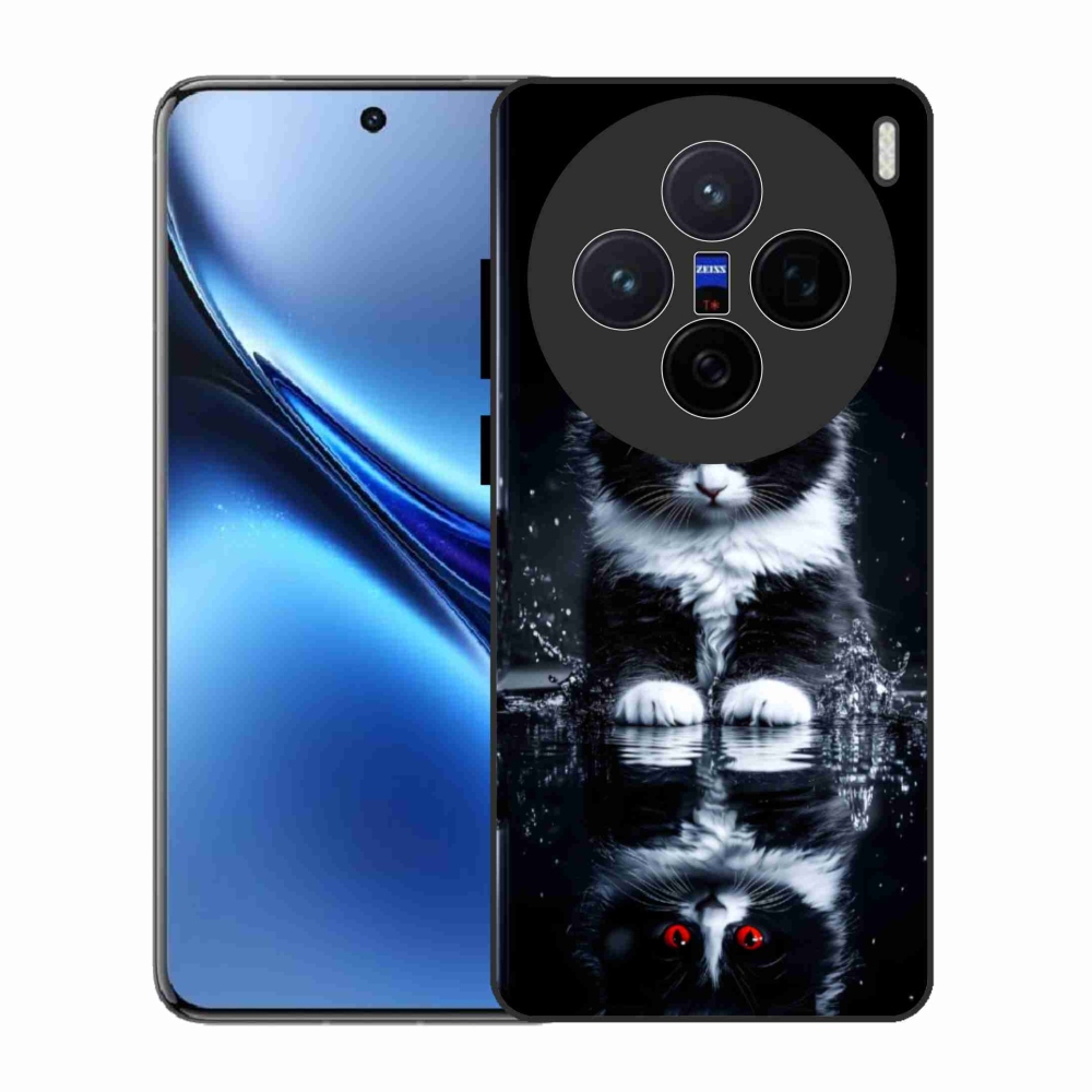 Gélový kryt mmCase na Vivo X200 5G - čiernobiele mačiatko