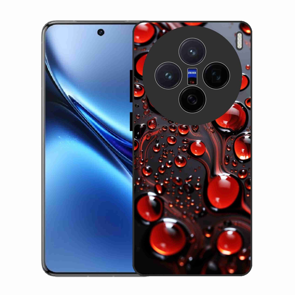 Gélový kryt mmCase na Vivo X200 5G - červené kvapky 2