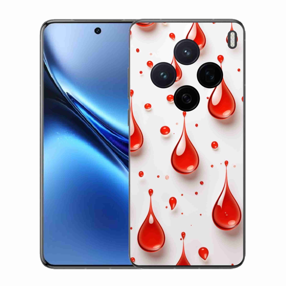 Gélový kryt mmCase na Vivo X200 5G - červené kvapky