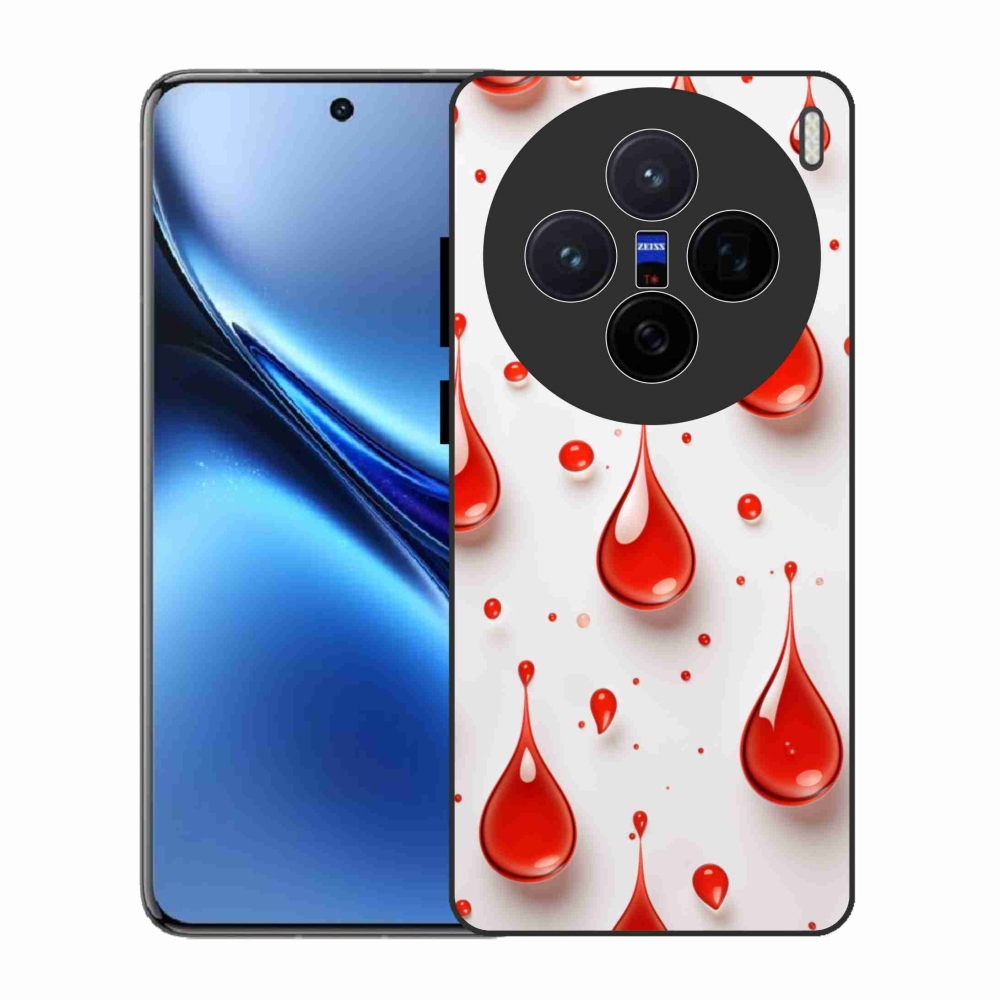 Gélový kryt mmCase na Vivo X200 5G - červené kvapky