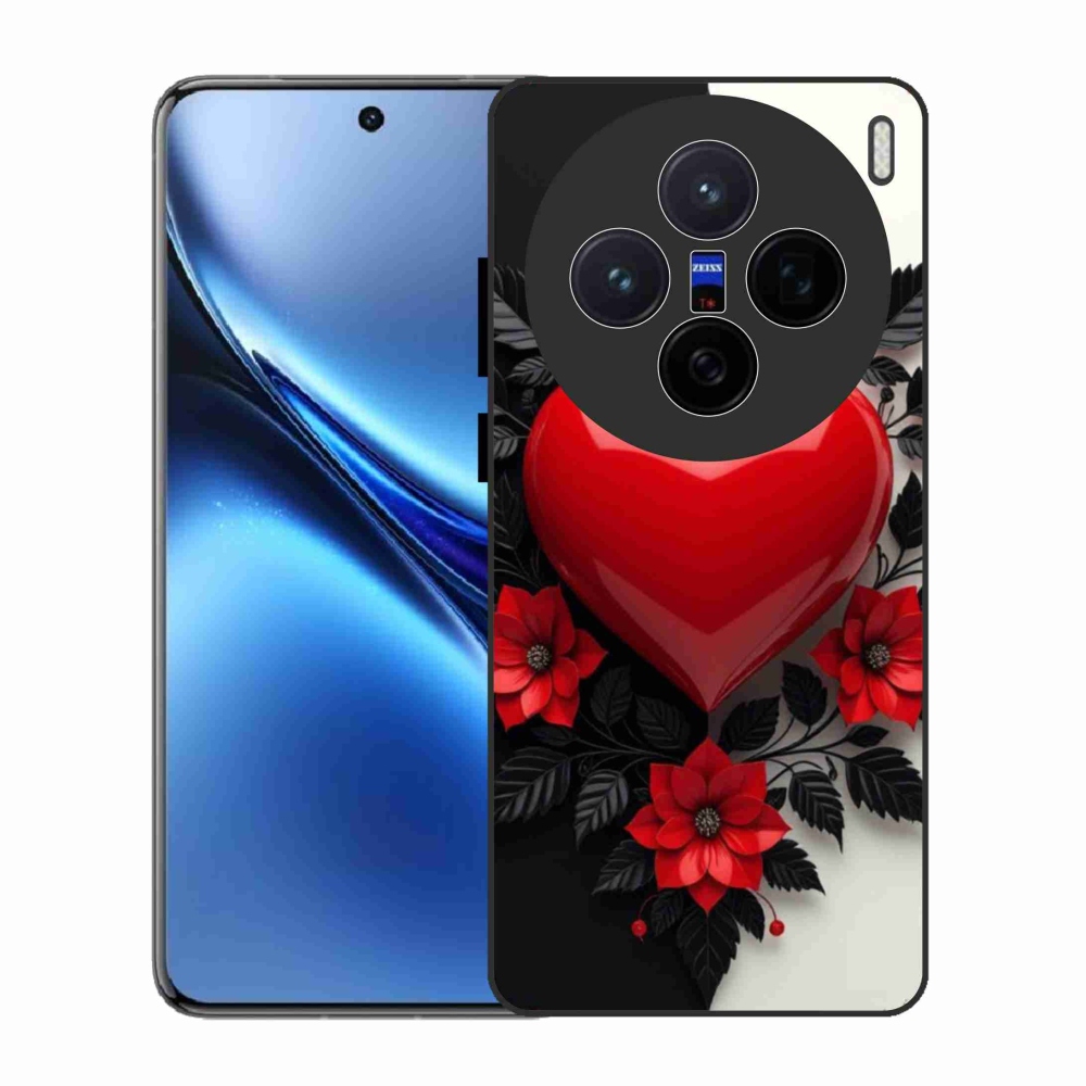 Gélový kryt mmCase na Vivo X200 5G - červené srdce