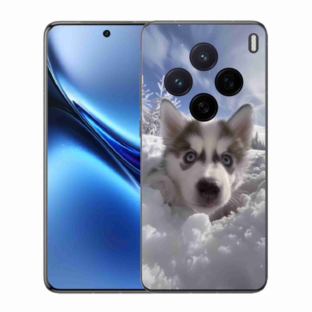 Gélový kryt mmCase na Vivo X200 5G - husky v snehu