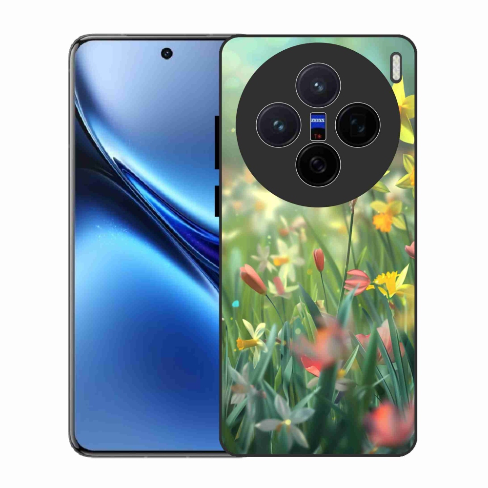 Gélový kryt mmCase na Vivo X200 5G - jarné kvety