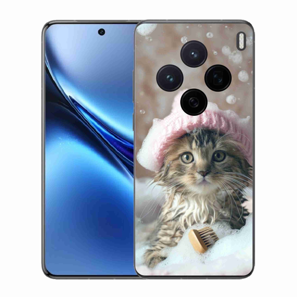 Gélový kryt mmCase na Vivo X200 5G - mačiatko a kúpeľ