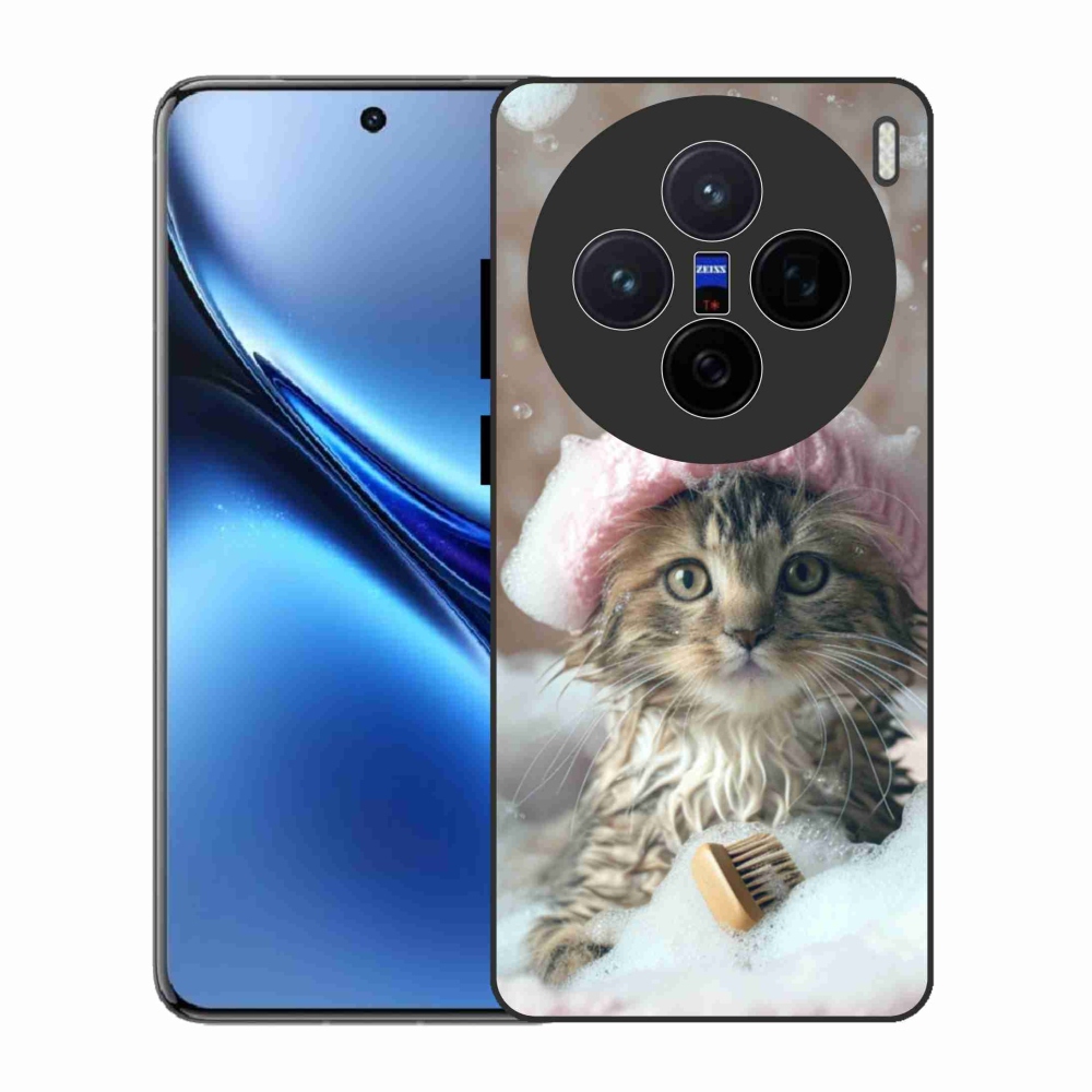 Gélový kryt mmCase na Vivo X200 5G - mačiatko a kúpeľ