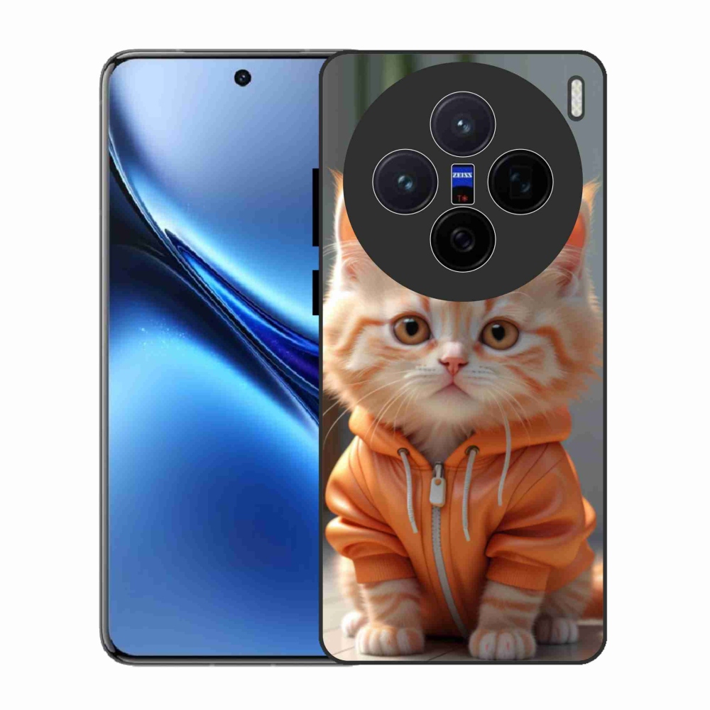 Gélový kryt mmCase na Vivo X200 5G - mačiatko v mikine