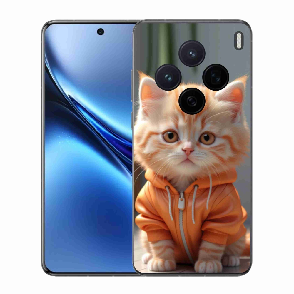 Gélový kryt mmCase na Vivo X200 5G - mačiatko v mikine