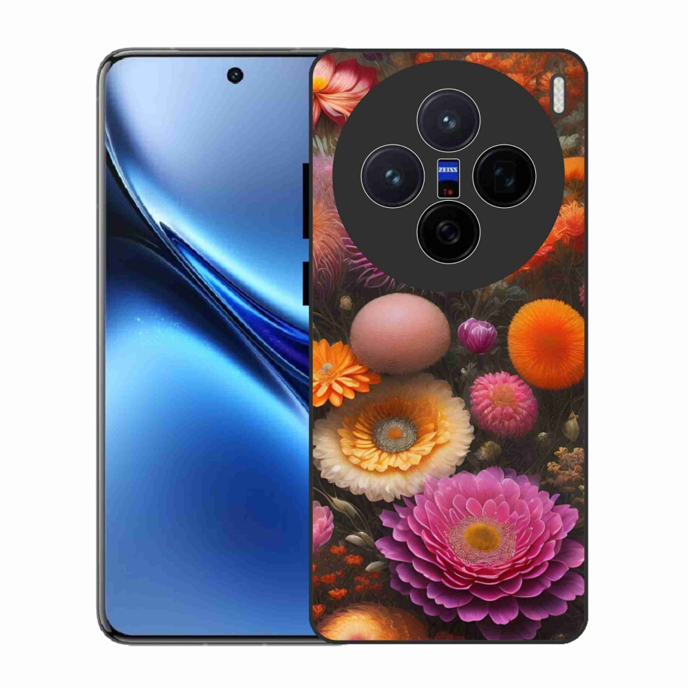 Gélový kryt mmCase na Vivo X200 5G - kvetinová kompozícia