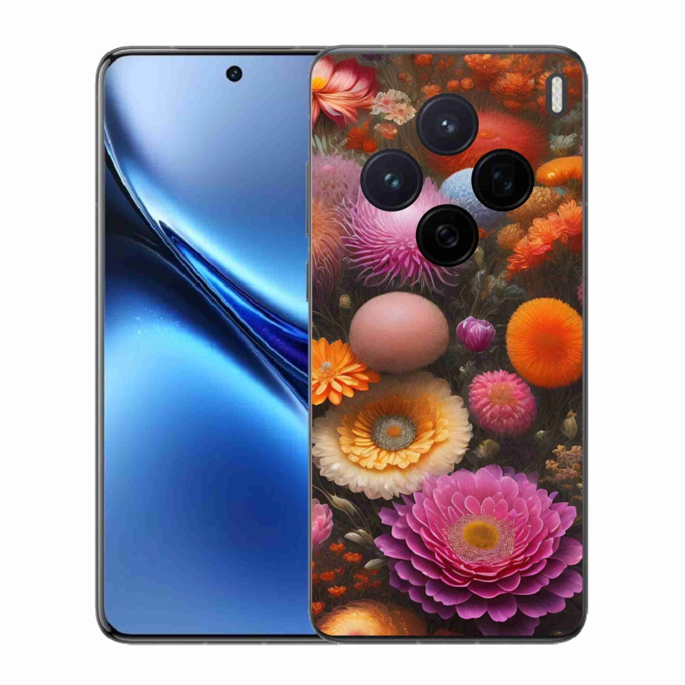 Gélový kryt mmCase na Vivo X200 5G - kvetinová kompozícia