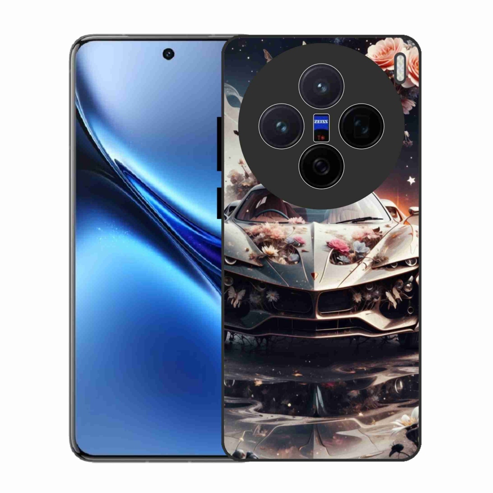 Gélový kryt mmCase na Vivo X200 5G - kvetinové športové vozidlo