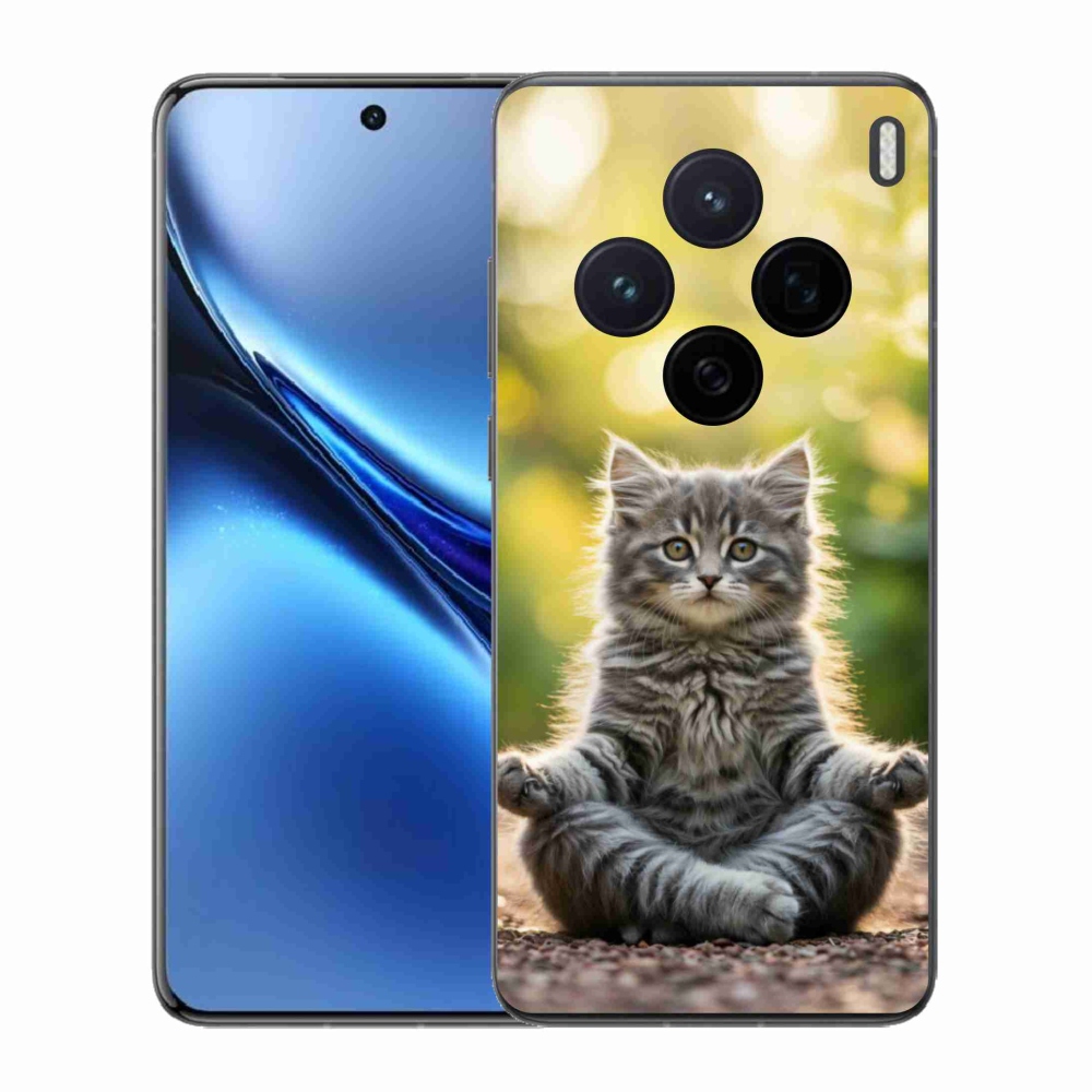 Gélový kryt mmCase na Vivo X200 5G - meditujúce mačiatko