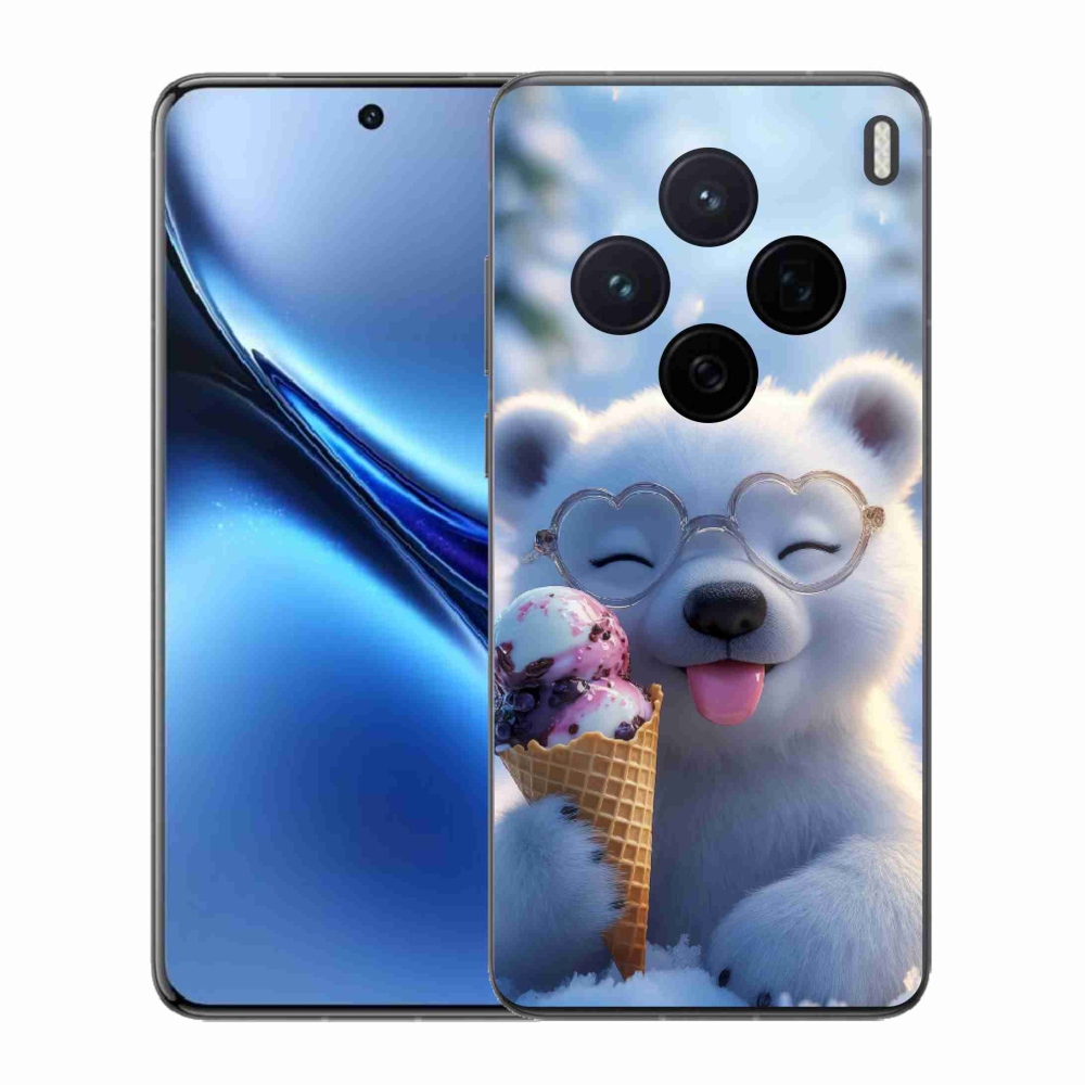 Gélový kryt mmCase na Vivo X200 5G - medvedík so zmrzlinou
