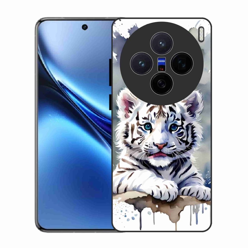 Gélový kryt mmCase na Vivo X200 5G - mláďa bieleho tigra