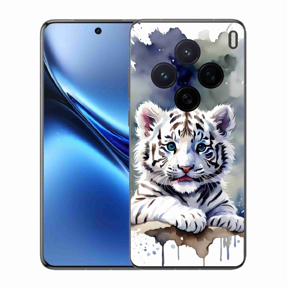 Gélový kryt mmCase na Vivo X200 5G - mláďa bieleho tigra