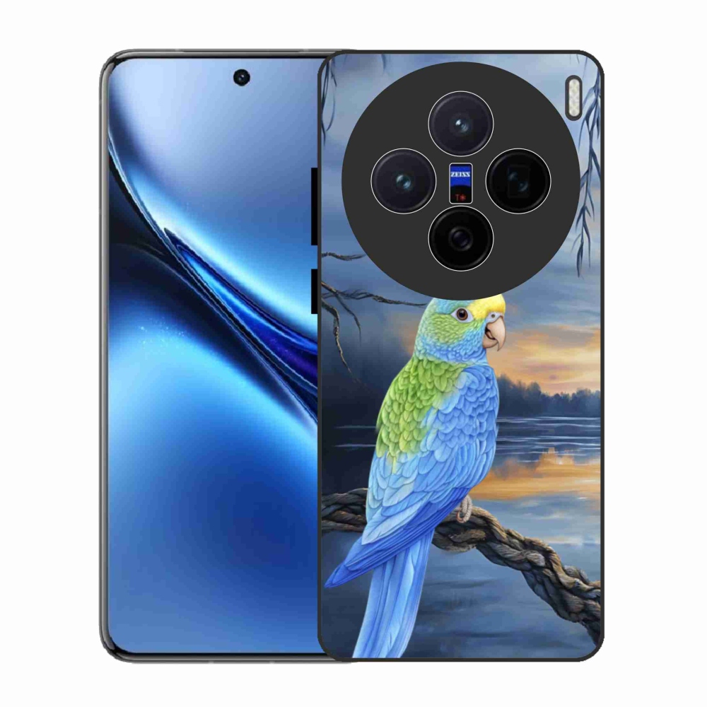 Gélový kryt mmCase na Vivo X200 5G - modrý papagáj