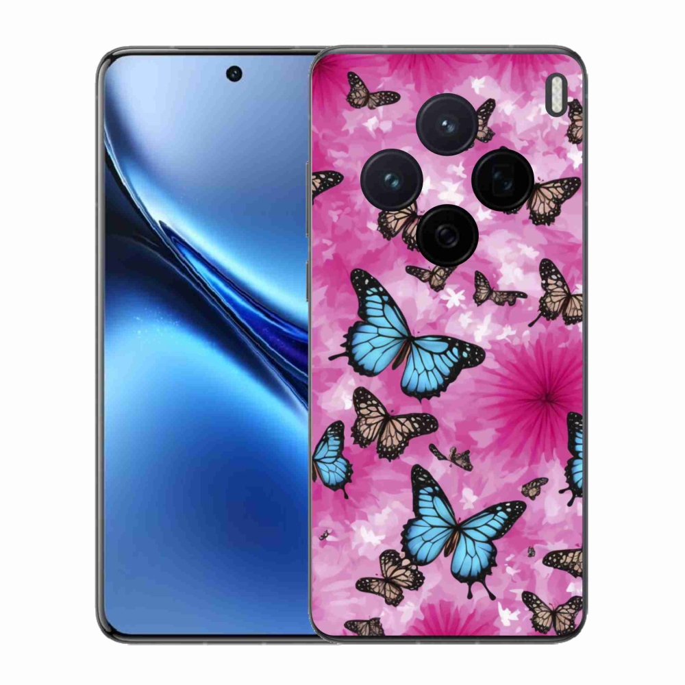 Gélový kryt mmCase na Vivo X200 5G - motýlia záhrada