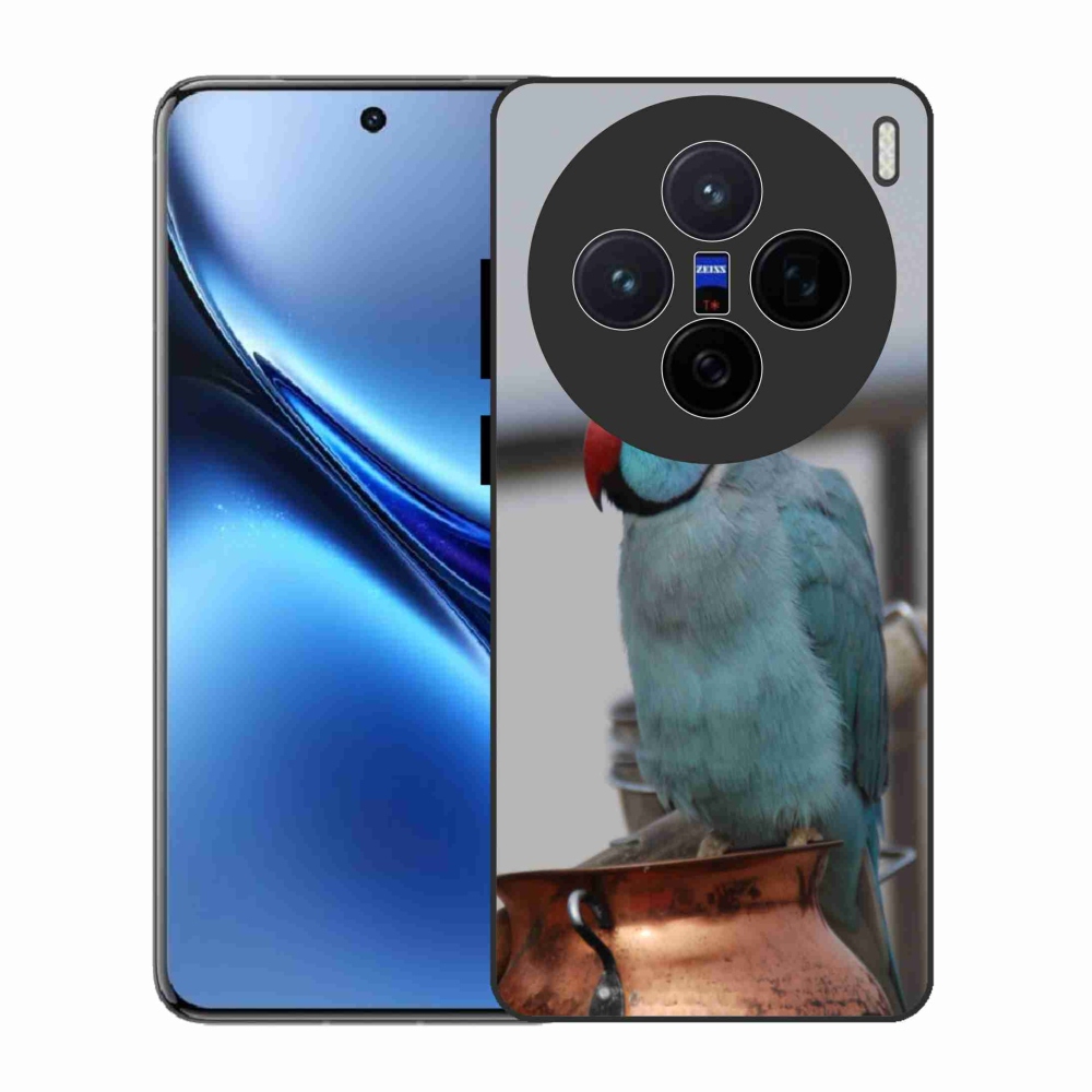 Gélový kryt mmCase na Vivo X200 5G - papagáj Alexandr modrý
