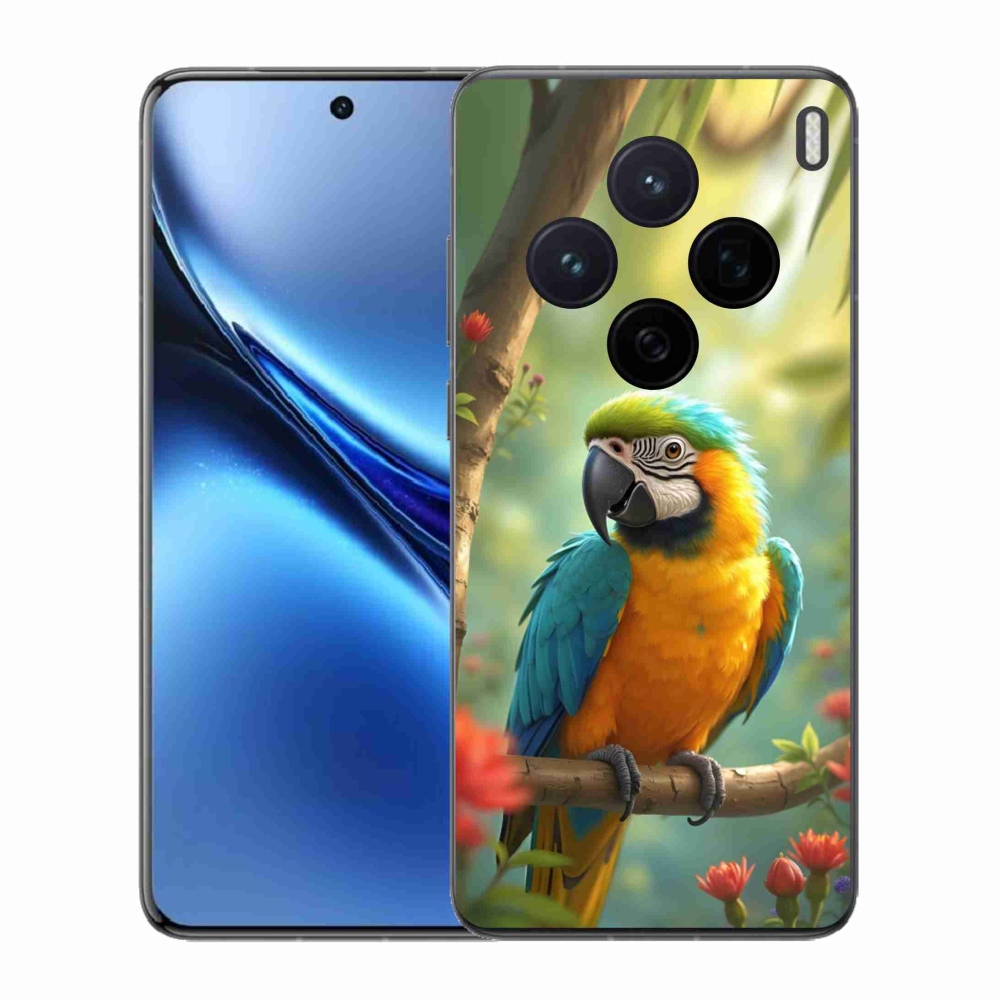 Gélový kryt mmCase na Vivo X200 5G - papagáj ara modrožltá