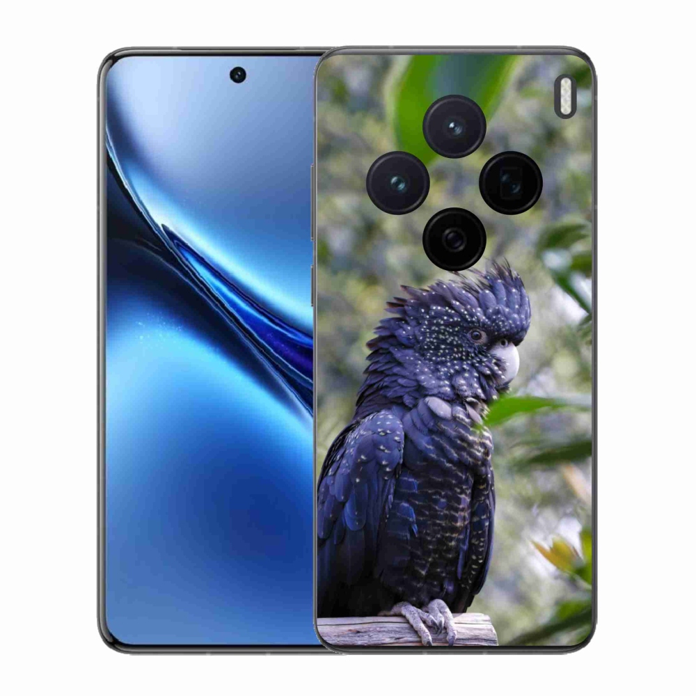 Gélový kryt mmCase na Vivo X200 5G - papagáj kakadu čierny