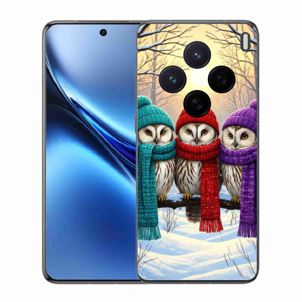 Gélový kryt mmCase na Vivo X200 5G - soví priatelia