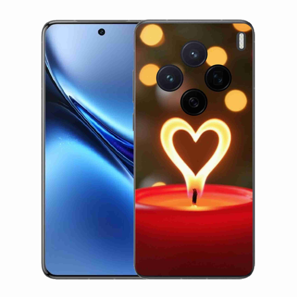 Gélový kryt mmCase na Vivo X200 5G - srdce z plameňa