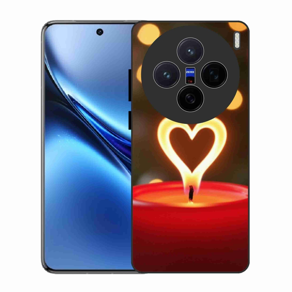 Gélový kryt mmCase na Vivo X200 5G - srdce z plameňa
