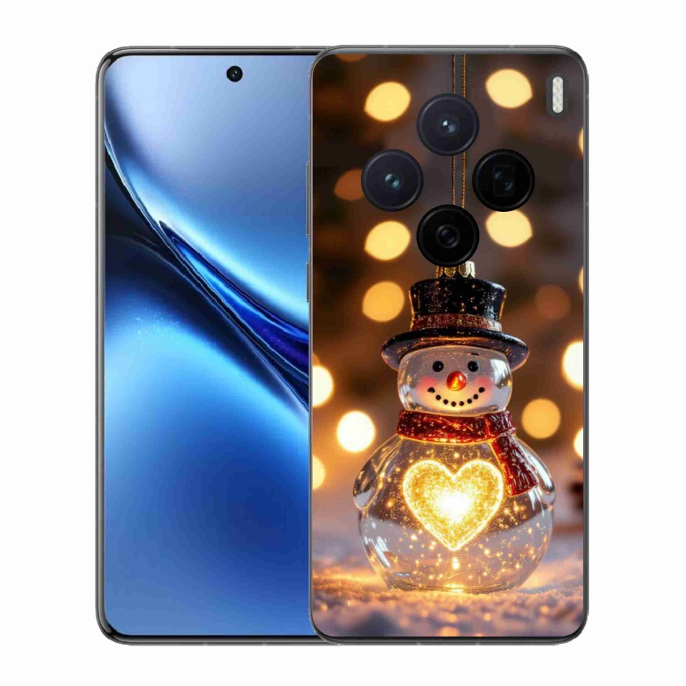 Gélový kryt mmCase na Vivo X200 5G - svietiaci vianočný snehuliak