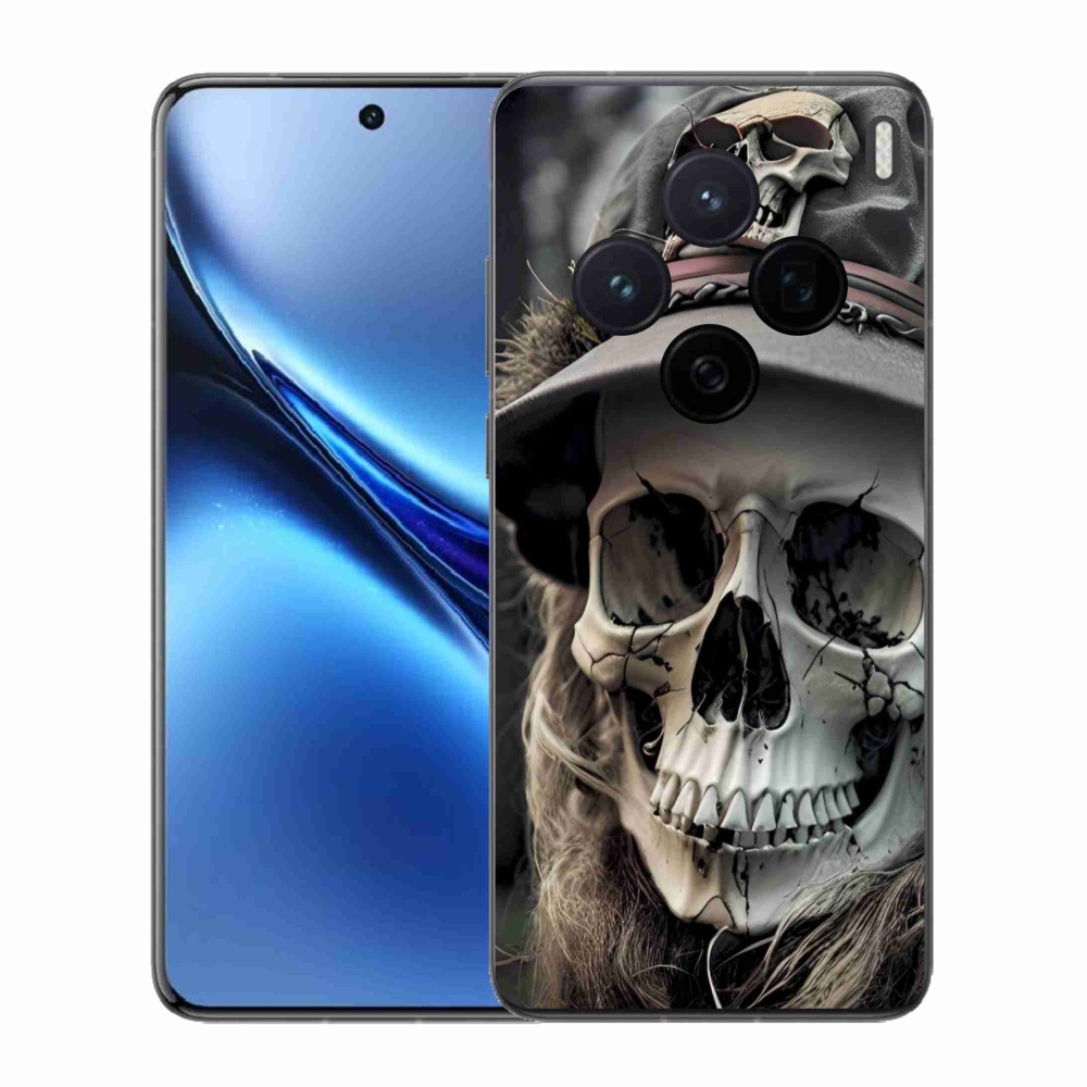 Gélový kryt mmCase na Vivo X200 5G - temná lebka