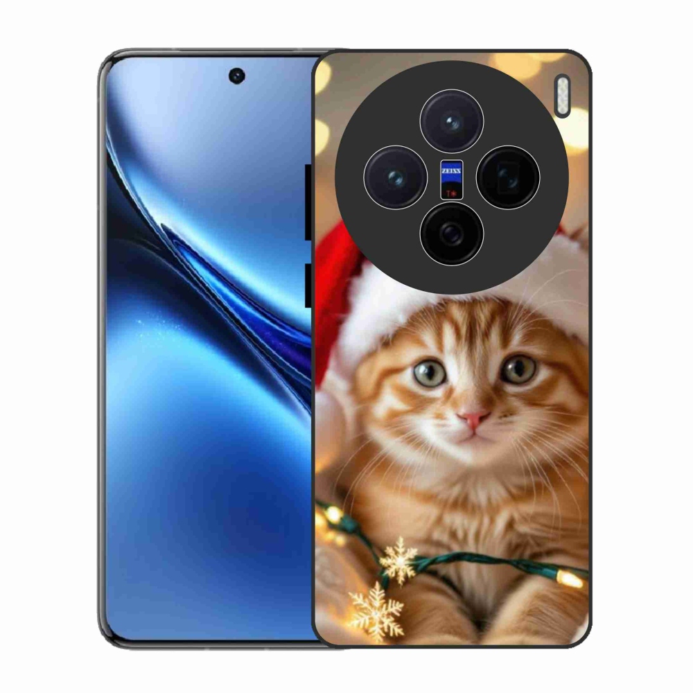 Gélový kryt mmCase na Vivo X200 5G - vianočné mačiatko