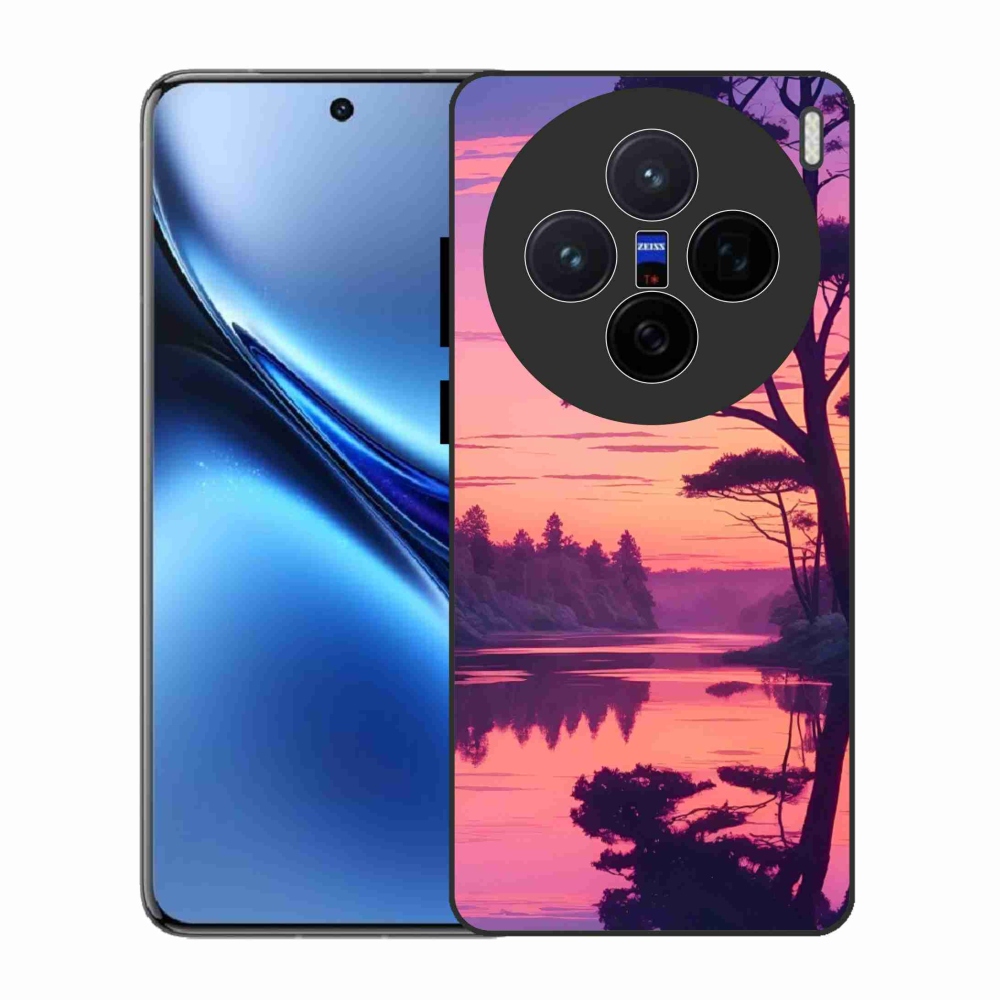 Gélový kryt mmCase na Vivo X200 5G - západ slnka nad jazerom