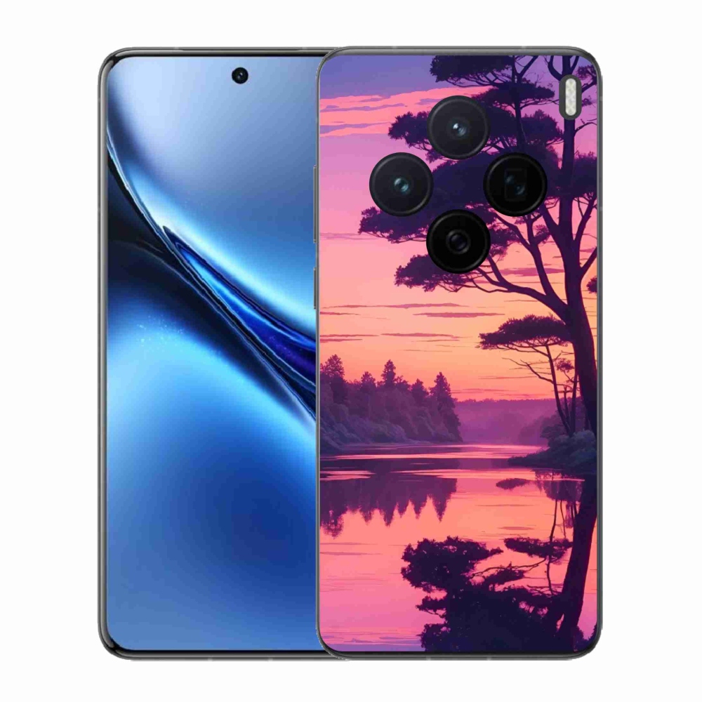 Gélový kryt mmCase na Vivo X200 5G - západ slnka nad jazerom