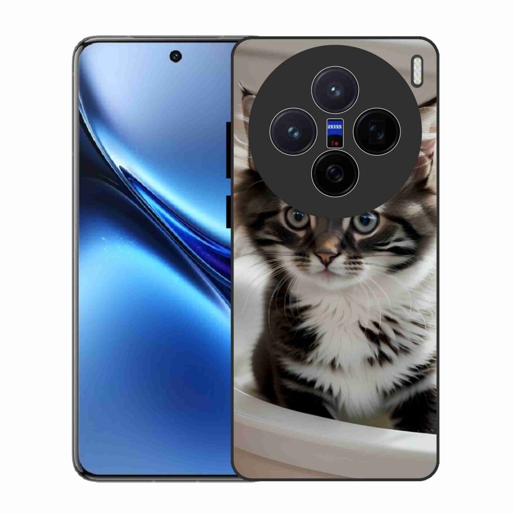 Gélový kryt mmCase na Vivo X200 5G - zvedavé mačiatko