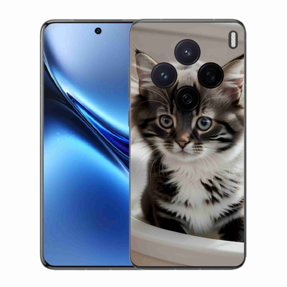 Gélový kryt mmCase na Vivo X200 5G - zvedavé mačiatko