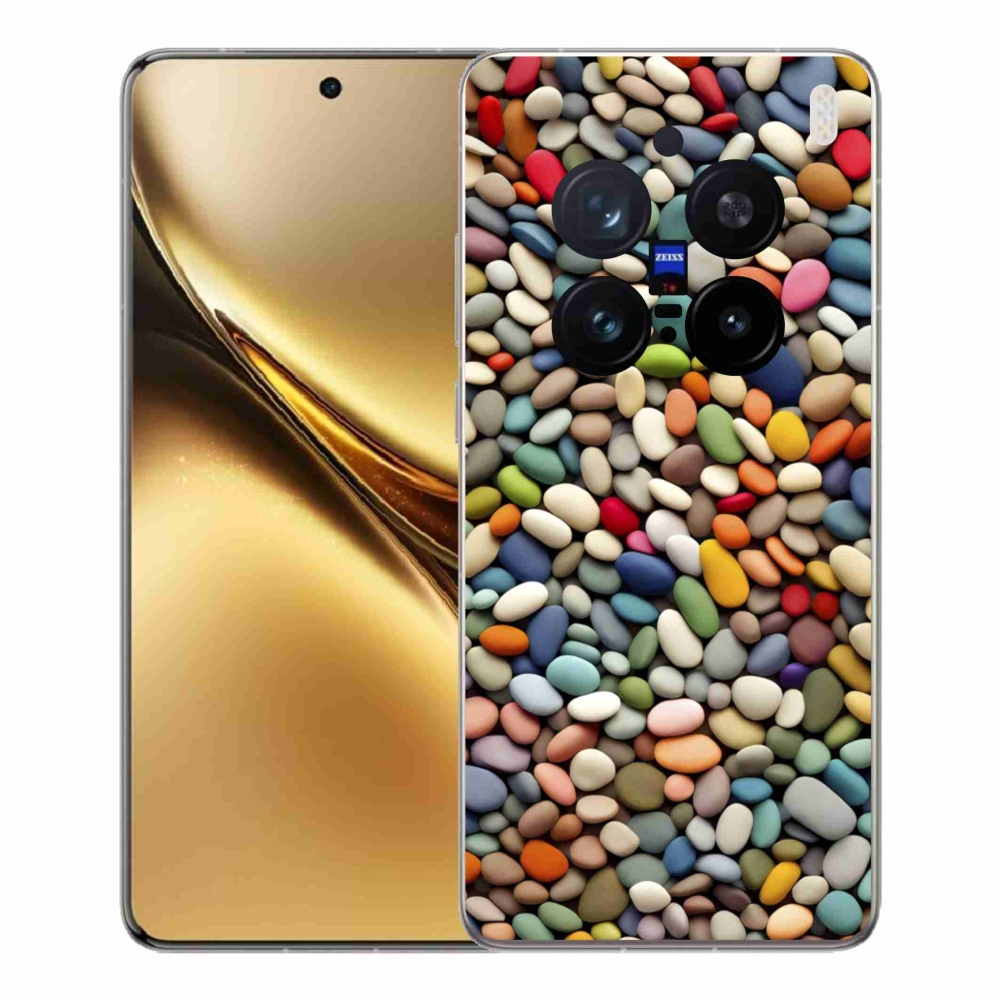 Gélový kryt mmCase na Vivo X200 Pro 5G - farebné kamienky 2