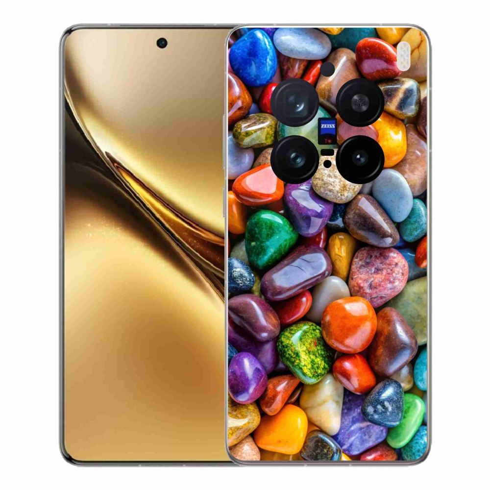 Gélový kryt mmCase na Vivo X200 Pro 5G - farebné kamienky