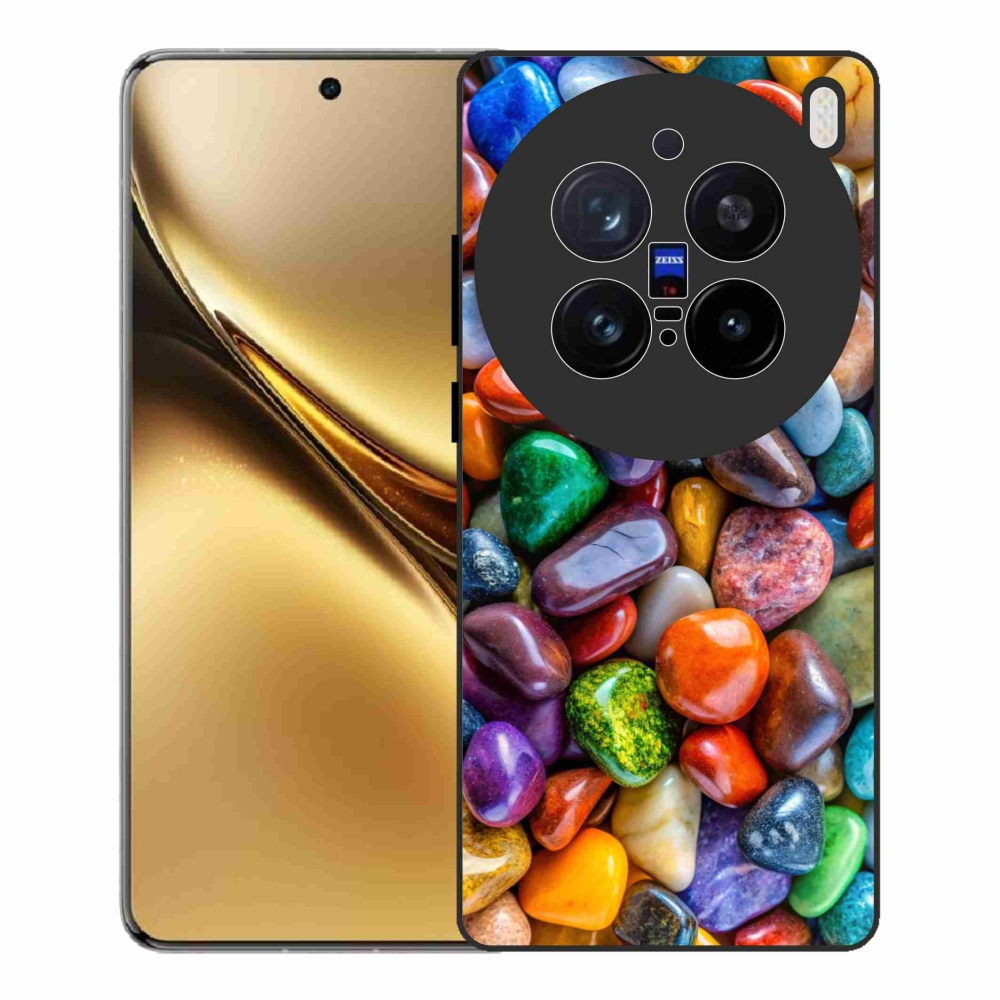 Gélový kryt mmCase na Vivo X200 Pro 5G - farebné kamienky