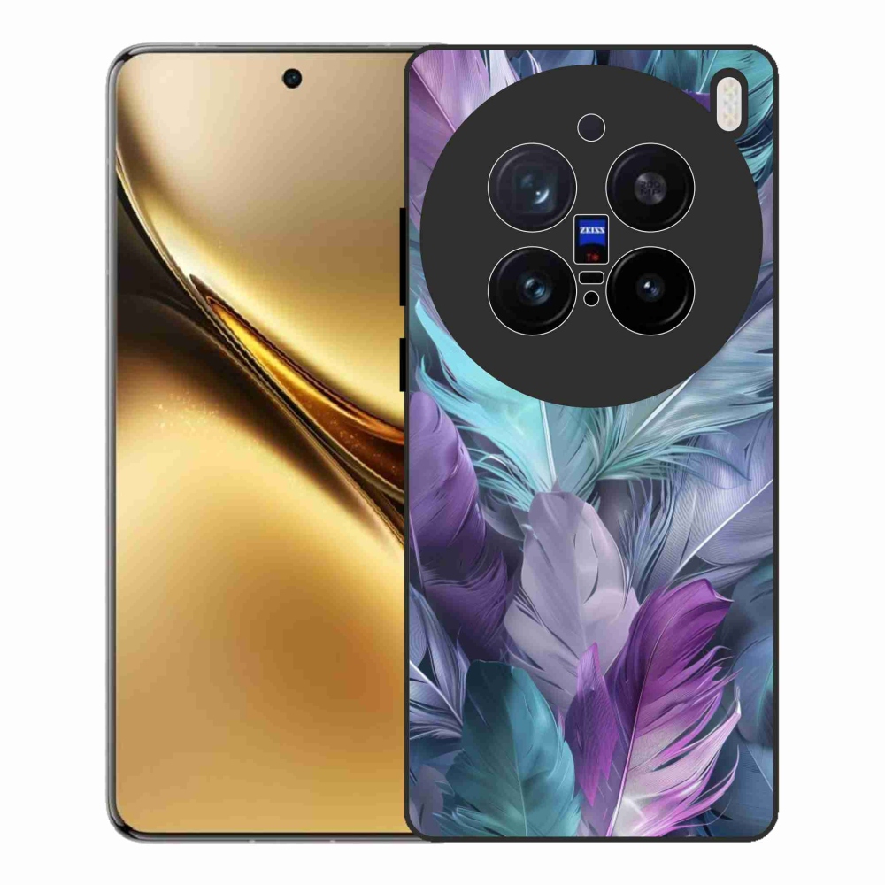 Gélový kryt mmCase na Vivo X200 Pro 5G - farebné perie 2