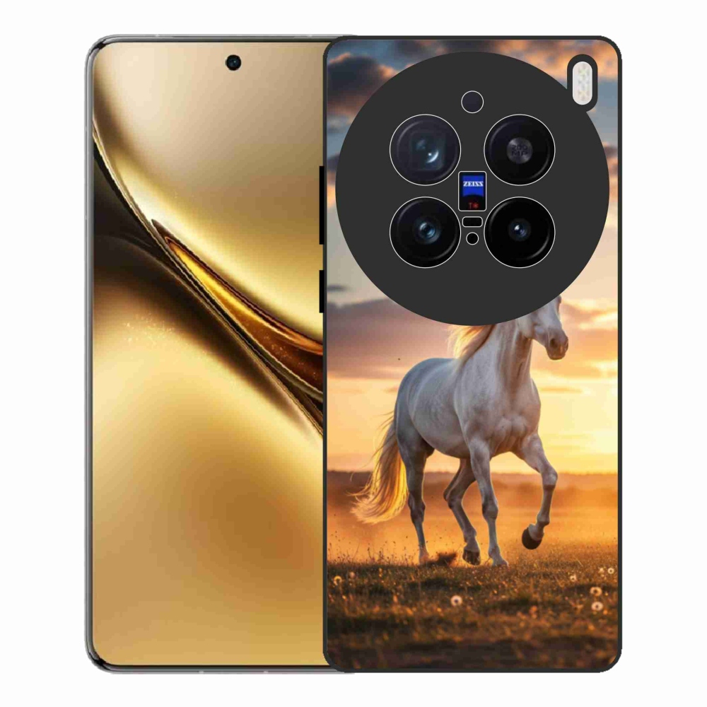 Gélový kryt mmCase na Vivo X200 Pro 5G - bežiaci biely kôň 2