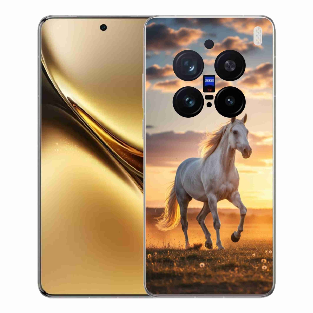 Gélový kryt mmCase na Vivo X200 Pro 5G - bežiaci biely kôň 2