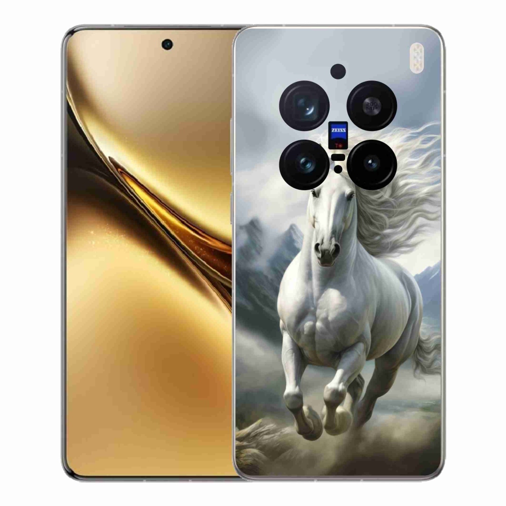 Gélový kryt mmCase na Vivo X200 Pro 5G - bežiaci biely kôň 3
