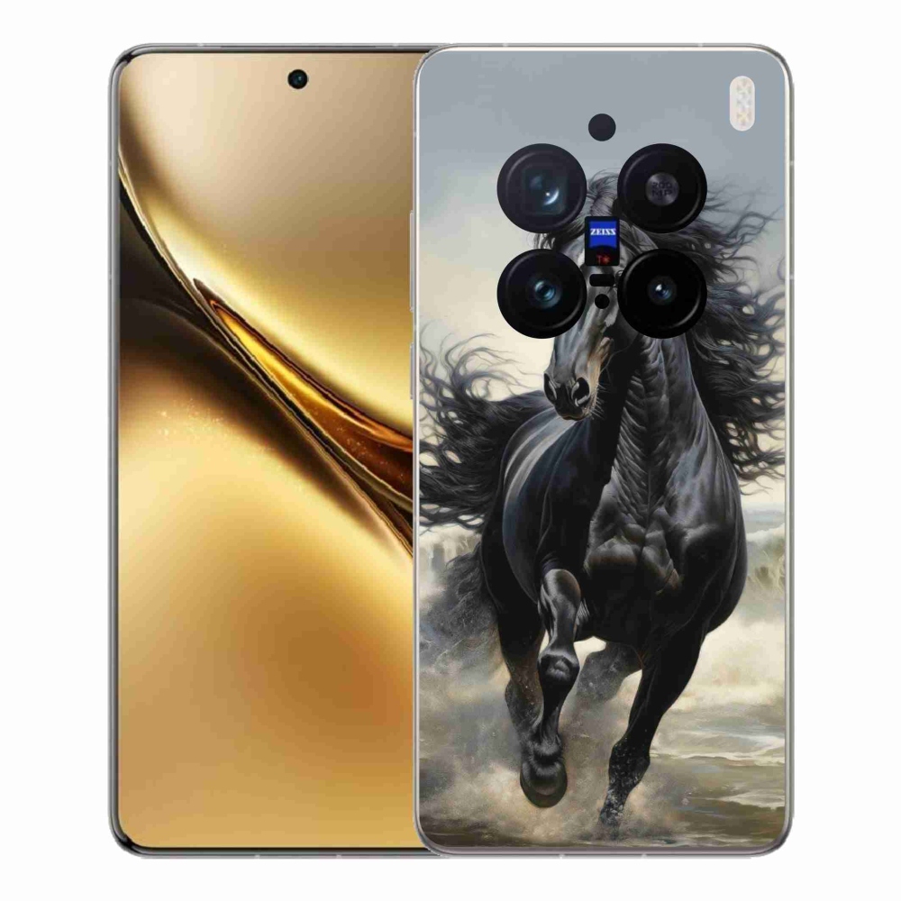 Gélový kryt mmCase na Vivo X200 Pro 5G - bežiaci čierny kôň