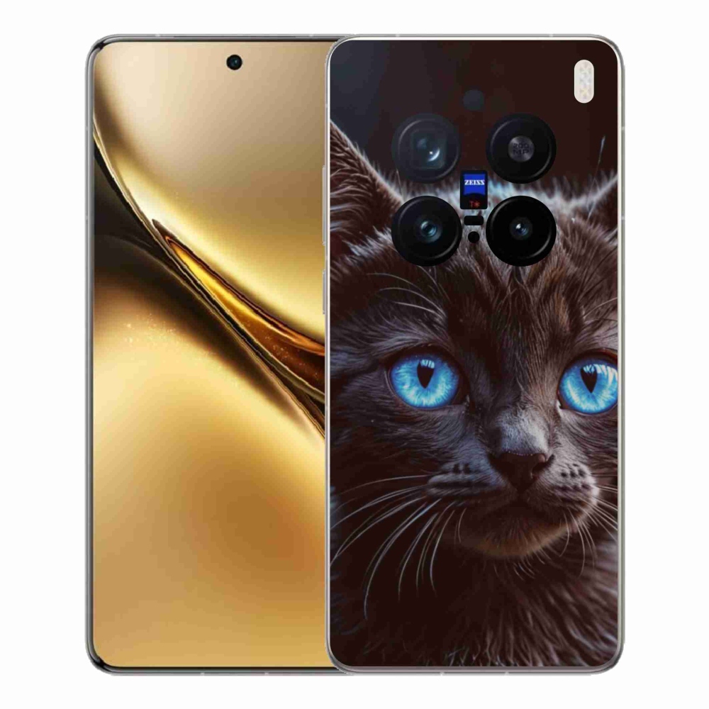 Gélový kryt mmCase na Vivo X200 Pro 5G - čierne mačiatko 2
