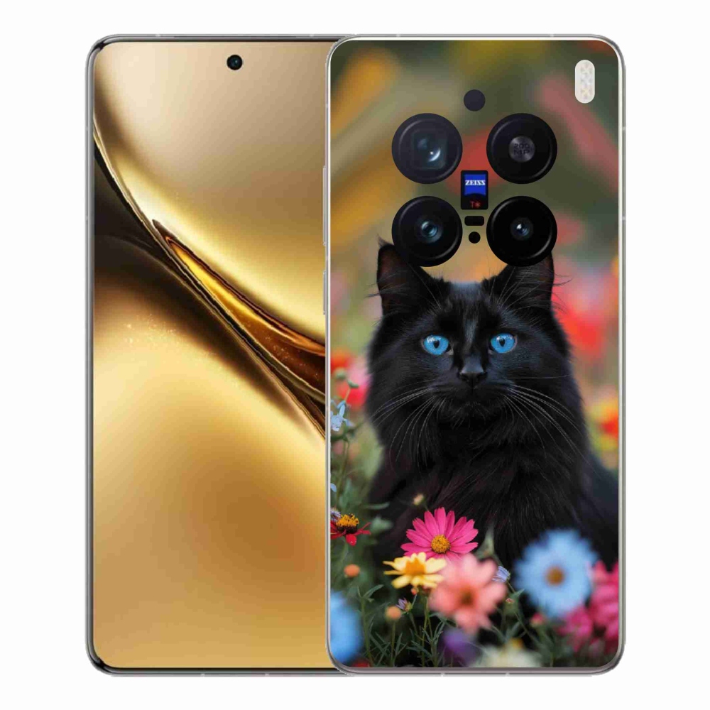 Gélový kryt mmCase na Vivo X200 Pro 5G - čierne mačiatko 4