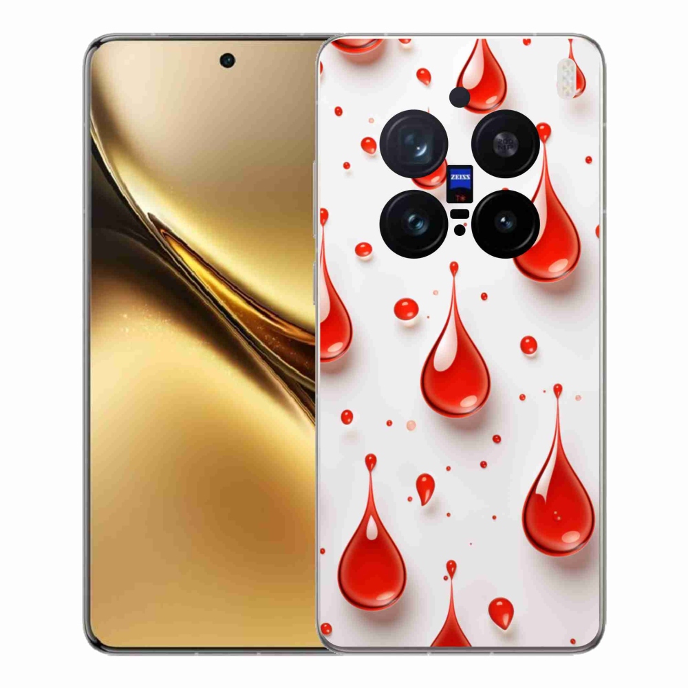 Gélový kryt mmCase na Vivo X200 Pro 5G - červené kvapky